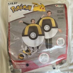 Pokemon Ultra Ball Kids Costume - Black, White, Yellow